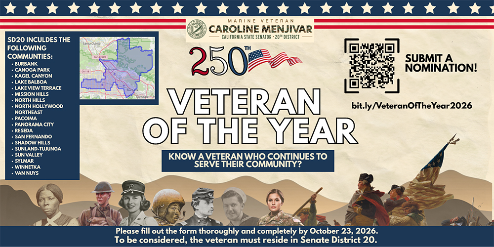 Veteran of the Year nomination applications are now open and due by October 23rd 2026