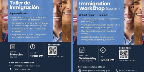 LA County Immigration Workshop Flyer