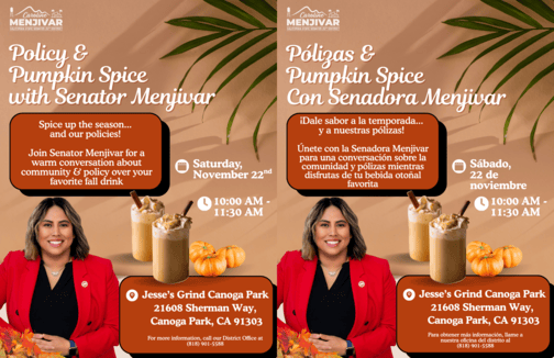 Policy and Pumpkin Spice Flyer