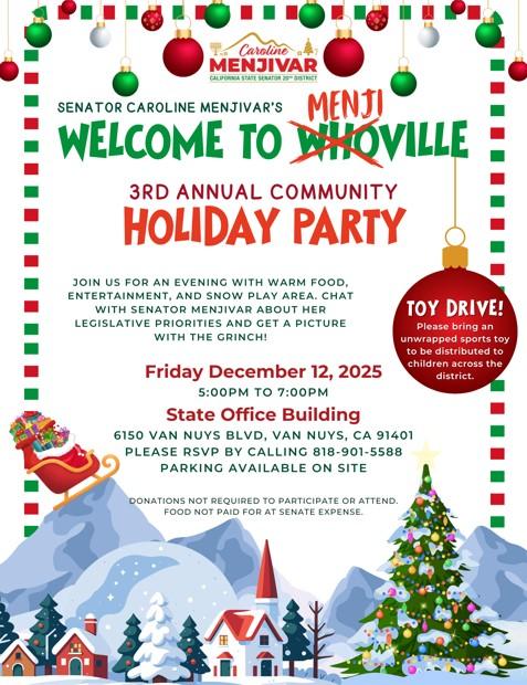 Community Holiday Party December 12